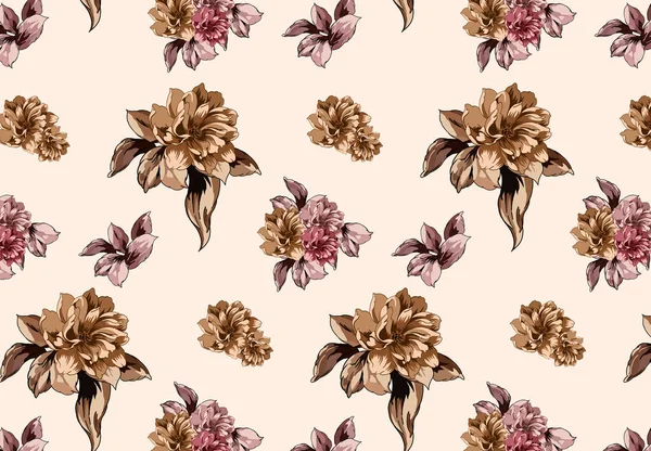 Nahtlose Blumenmuster Illustration Blumenmuster — Stockfoto