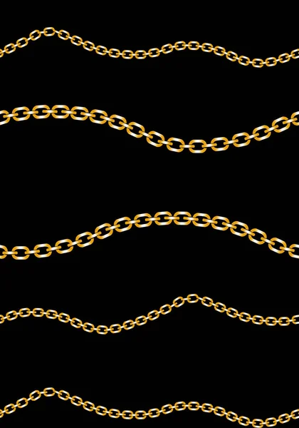 Seamless Golden Chain Pattern Design