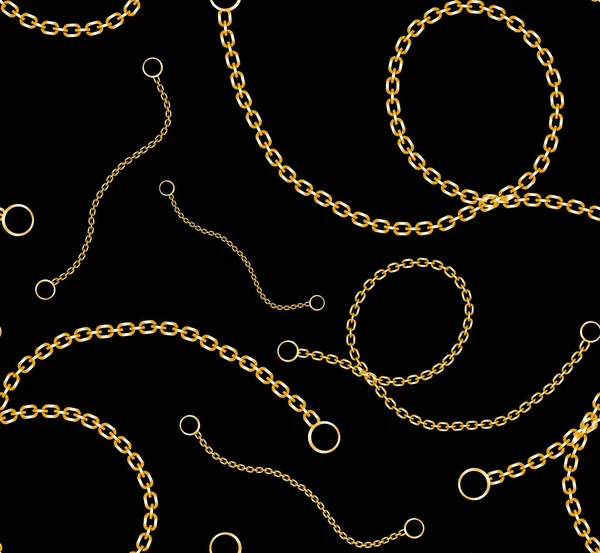 Seamless Golden Chain Pattern Design
