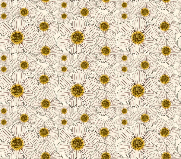 Nahtloses Blumenmuster Muster Der Blumenillustration — Stockfoto