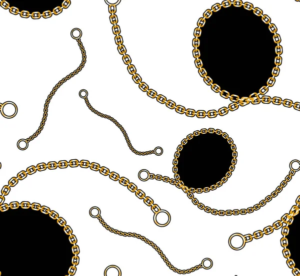 Seamless Golden Chain Pattern Design