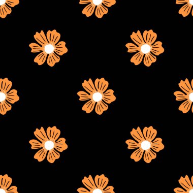 Kusursuz çiçek deseni. Çiçek illüstrasyon tasarımı deseni.