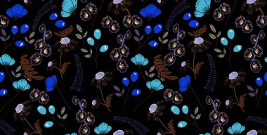 Kusursuz çiçek deseni. Çiçek illüstrasyon tasarımı deseni.