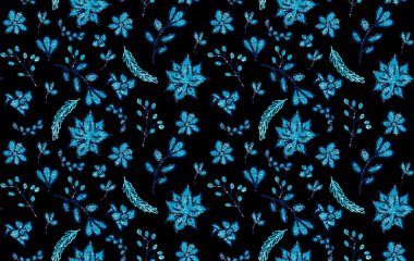 Kusursuz çiçek deseni. Çiçek illüstrasyon tasarımı deseni.