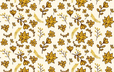 Kusursuz çiçek deseni. Çiçek illüstrasyon tasarımı deseni.