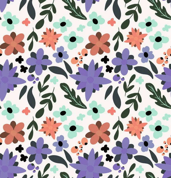 Nahtloses Blumenmuster Muster Der Blumenillustration — Stockfoto