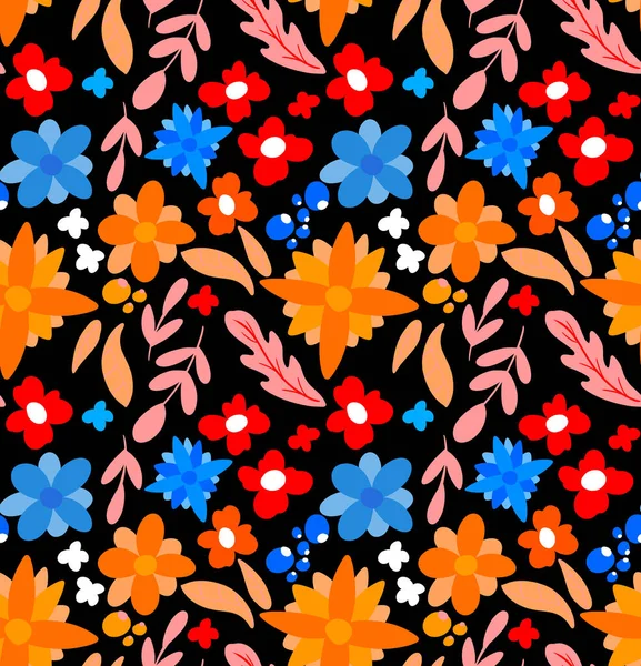 Patrón Flores Sin Costuras Flor Ilustración Diseño Patrón —  Fotos de Stock