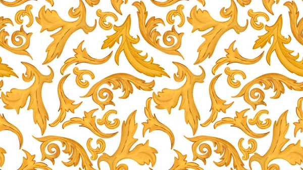 Fond Ornement Baroque Doré Pour Tissu Textile Image En Vente