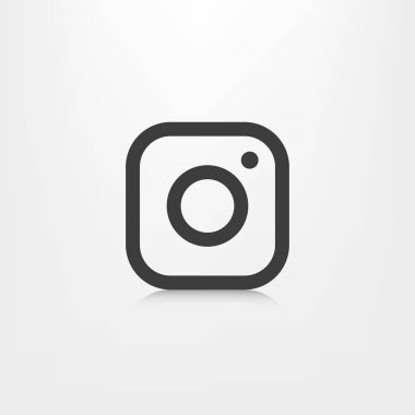 Düz stil, şık bir tasarım kamera logo