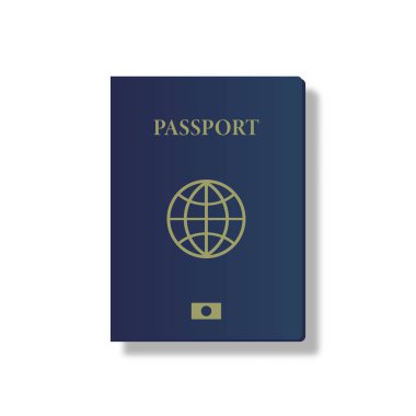 Pasaport belge beyaz bir arka plan üzerinde vektör