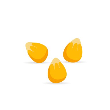 Mısır gölge beyaz arka plan üzerinde düz simgesiyle