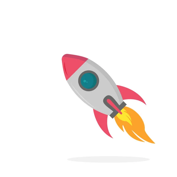 Rocket icon on a white background, vector illustration — Stock Vector