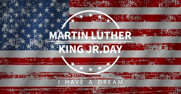 Martin Luther King Day Desain Bergaya Vektor - Stok Vektor