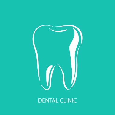 Diş Kliniği logosu, kutsal kişilerin resmi içinde şık tasarım