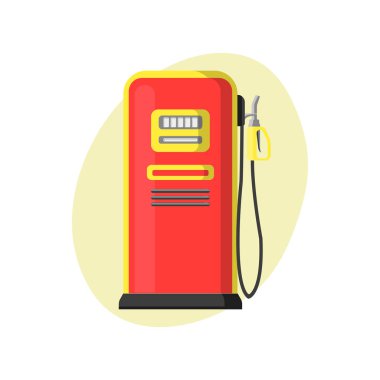 Beyaz bir arka plan düz tasarım istasyonunda gaz, vektör