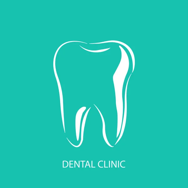 Οδοντιατρική Κλινική Λογότυπο Εικόνα Κομψό Σχεδιασμό — Διανυσματικό Αρχείο