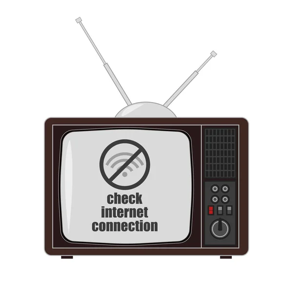 テレビのアイコン ベクトルのフラット スタイルの白い背景の上 — ストックベクタ