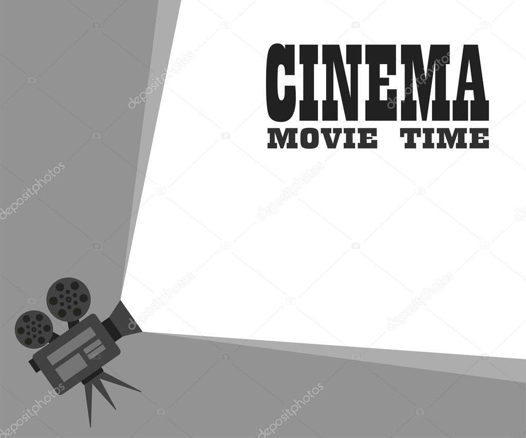 Illustration for movie time, camera stylish design, vector