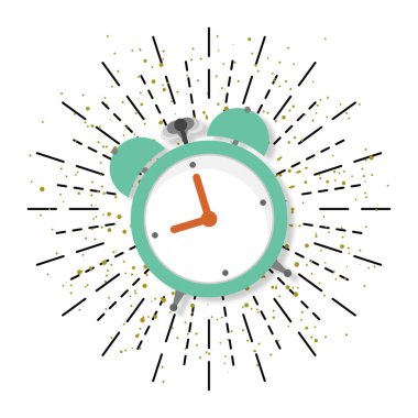 Patlama, vektör çizim ile düz stil çalar saat