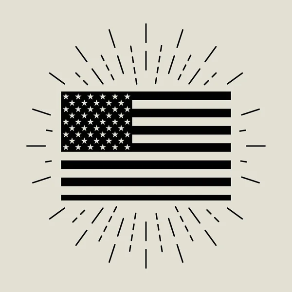 Flagge Mit Platten Flachen Stil Vektorillustration — Stockvektor