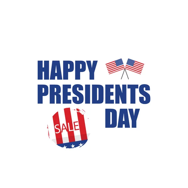 Happy Presidents Day Sale Flat Design Vector Illustration — Stock Vector