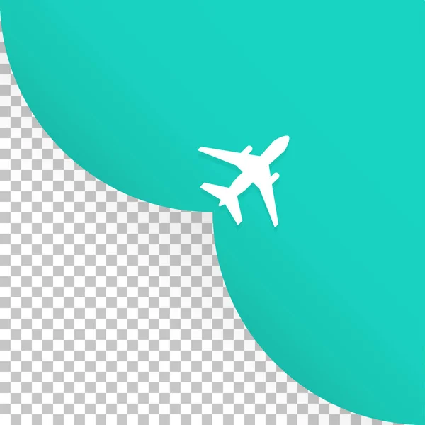 Plane Takes Empty Place Advertising Vector — Stock Vector
