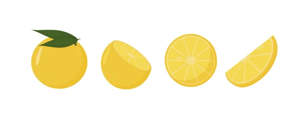 Frutas frescas de naranja, en diferentes condiciones, vector — Vector de stock