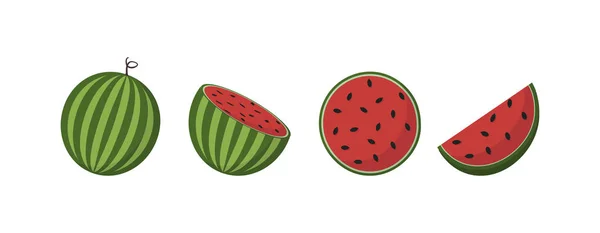 Ovoce čerstvé meloun, v jiné stavu, vektorové — Stockový vektor