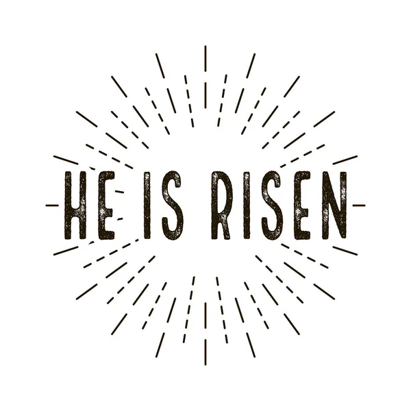 Ele ressuscitou. Dia da celebração. Feliz dia de Páscoa . — Vetor de Stock