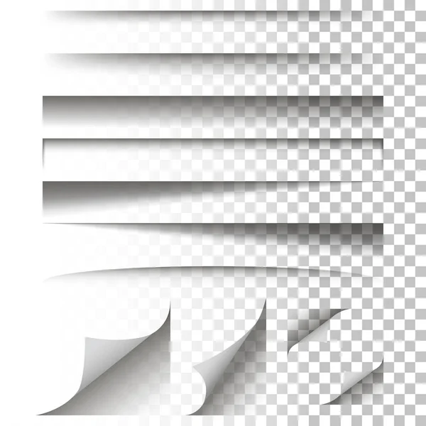 Papierschatteneffekt auf isoliertem Hintergrund - Vektor Illustrati — Stockvektor