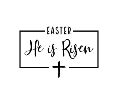 Yeniden doğdu. Kutlama günü. Mutlu Paskalya günü. -illustr vektör