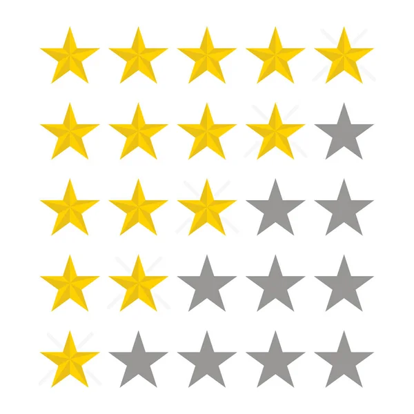 Stars rating. Vector five star. Rate design. Illustration in fla