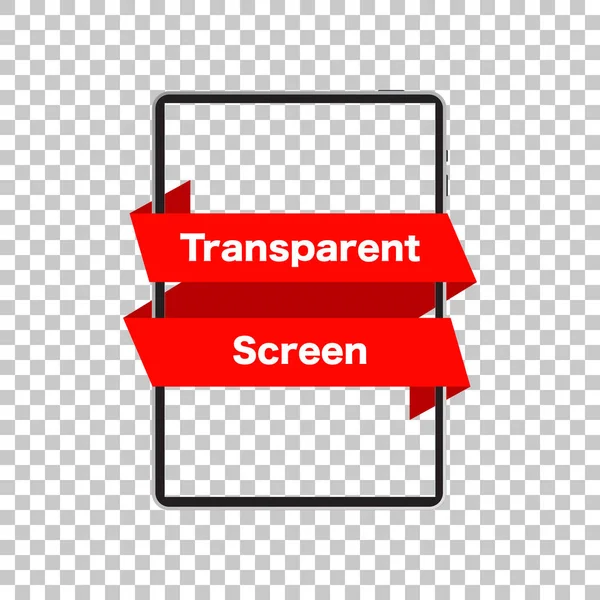 Tablet-Attrappe isoliert. Bildschirm Tablette transparent Empy isoliert — Stockvektor