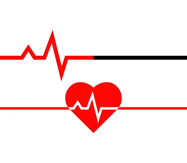 Herzschlag-Symbol. Herzschlaglinie im linearen Stil. medizinische Ikone. v — Stockvektor
