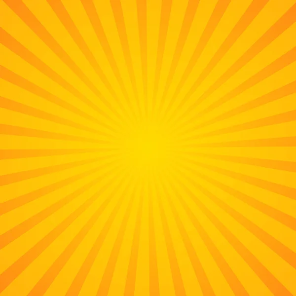 Fundo Sunburst. Fundo laranja com linhas radiais para ret — Vetor de Stock