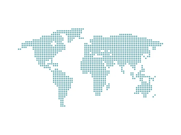 Mapa do mundo do ponto. Mapa do mundo pontilhado. Isolado sobre fundo branco —  Vetores de Stock