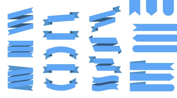 Flache Vektorbänder Banner isolierten Hintergrund. Band blau col — Stockvektor