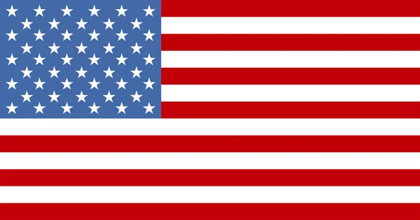 Флаг США или американский. Флаг американский красочный изолирован. Вектор — стоковый вектор