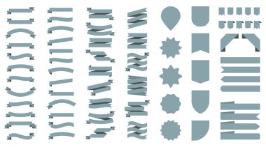 Düz vektör şeritler afiş izole arka plan. Şerit turquois