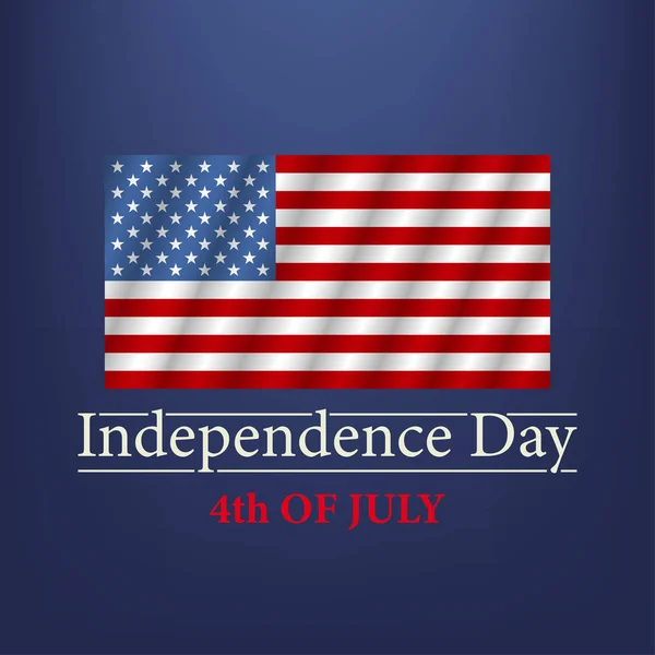 Día de la Independencia. 4 de julio de texto. Vector — Vector de stock