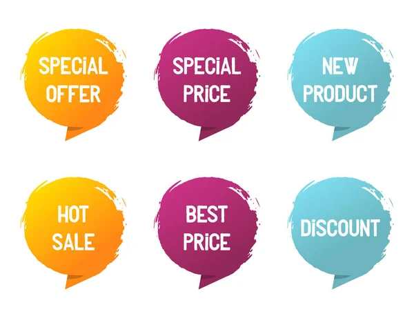Banner tag. Special offer and special price, new product, hot sa — Stock Vector