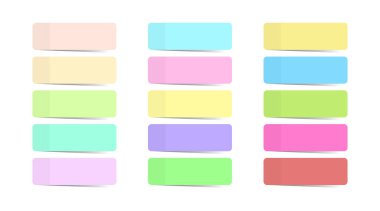 Beyaz arka planda etiket veya etiketi not edin. Yapışkan Not tasarımı. S