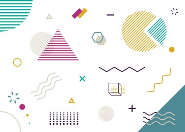 Shape element in trendy style. Vector geometric pattern. Abstrac