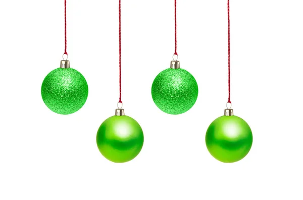 Kerst Ornamenten Geïsoleerd Een Witte Achtergrond — Stockfoto