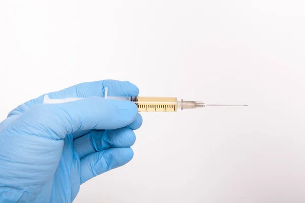Doctor Holding Syringe Her Hand — Stock Photo, Image