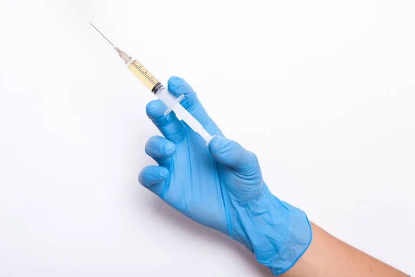 Doctor Holding Syringe Her Hand — Stock Photo, Image