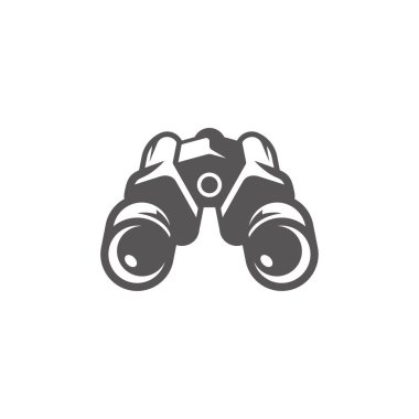 Beyaz arka plan vektör illüstrasyon izole dürbün şekli. Navigasyon cihazları vektör grafik siluet.