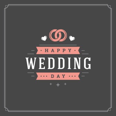 Düğün tarihi davet kartı vektör çizim kaydedin. Düğün davet başlık vintage tasarım. Kara tahta stili.