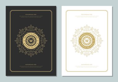 Düğün tarihi davet kartı vektör çizim kaydedin. Düğün davet başlık vintage tasarım. Altın tarzı.