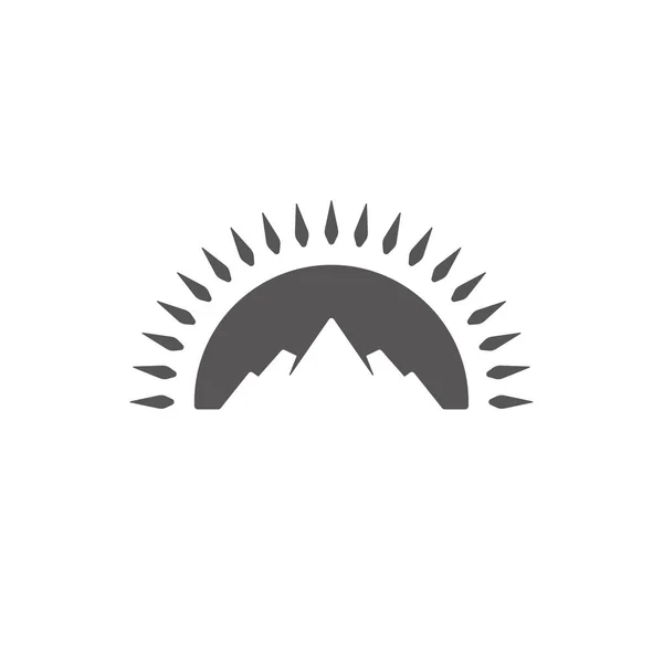Mountain Shape Isolated White Background Vector Illustration Mountain Hills Vector — Stock Vector